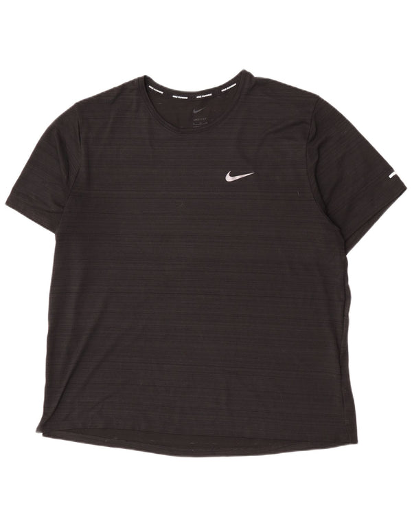 Γυναικείο T-shirt Nike Dri Fit Top UK 18 XL Μαύρο ριγέ πολυεστέρα