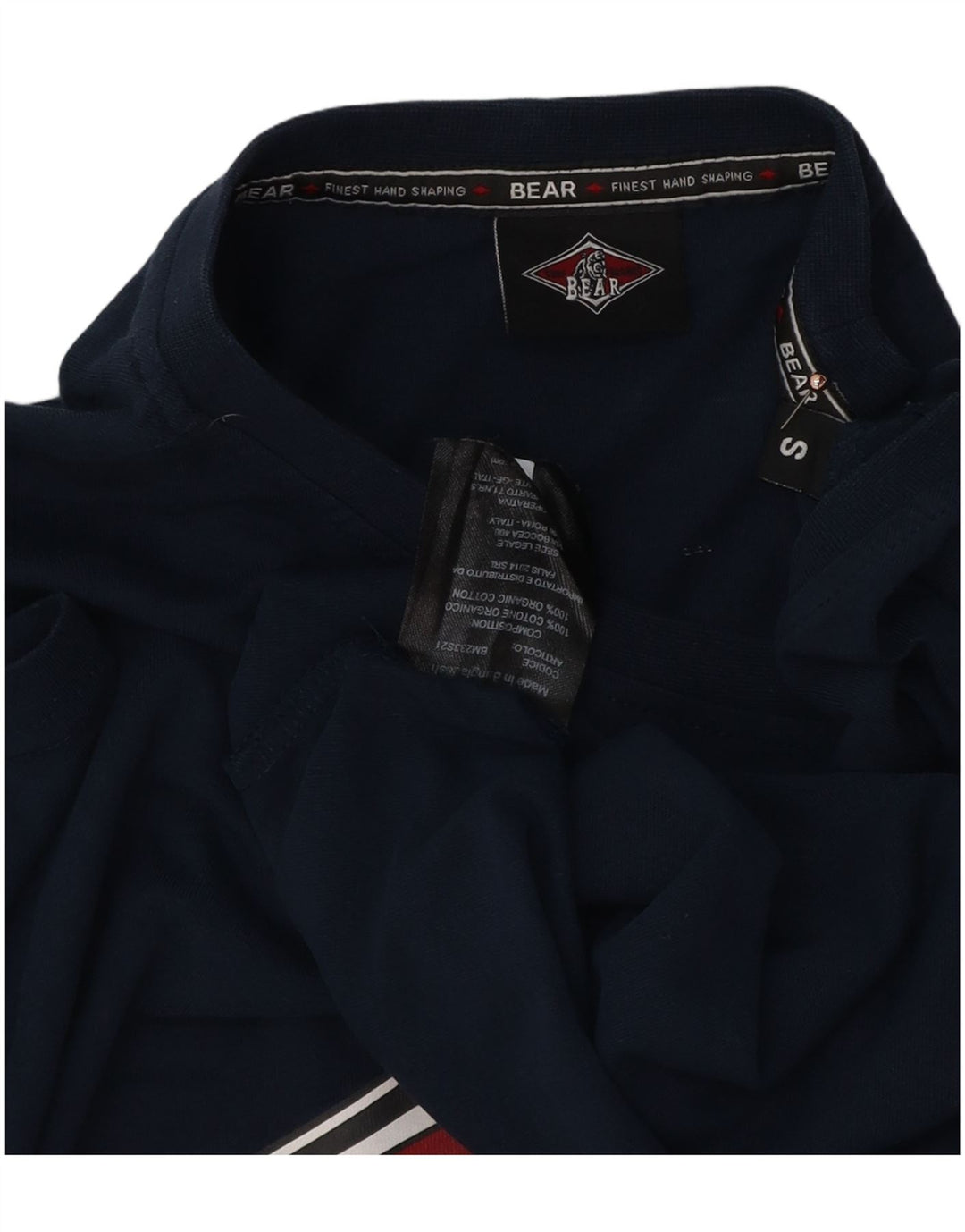 Bear Ανδρικό γραφικό T-Shirt Top Small Navy Blue από βαμβάκι