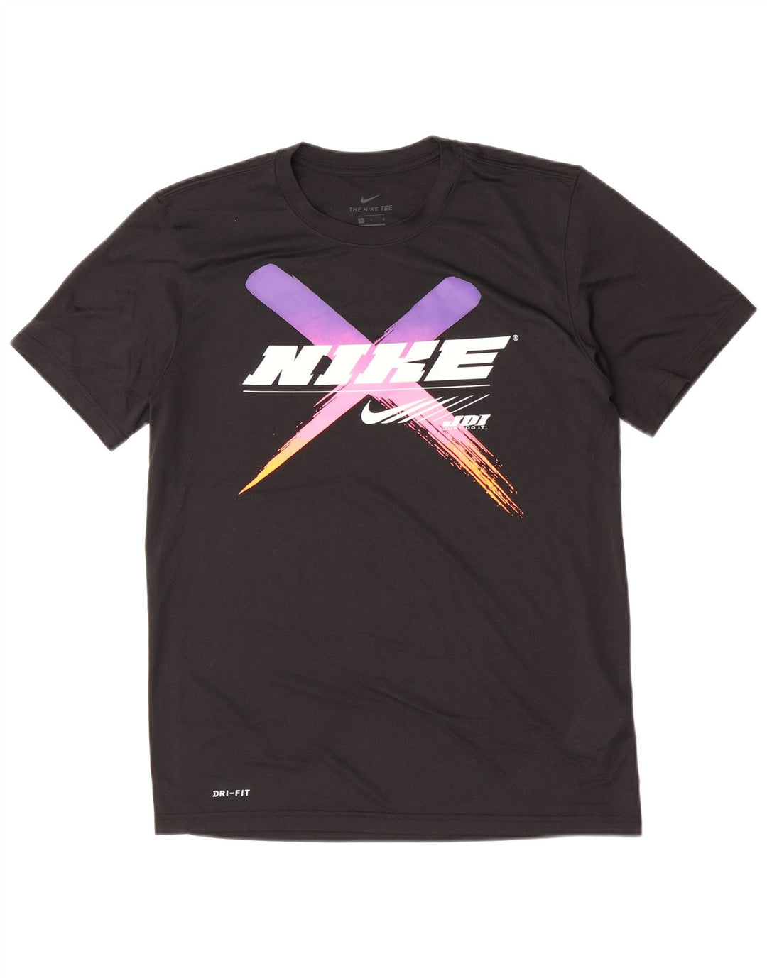 Ανδρικό γραφικό μπλουζάκι Nike Dri Fit, μεσαίο μαύρο πολυεστέρα