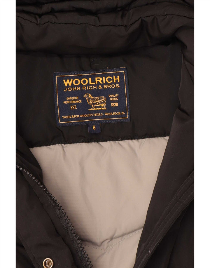 Woolrich Girls Hooded Jacket 5-6 Years Μαύρο