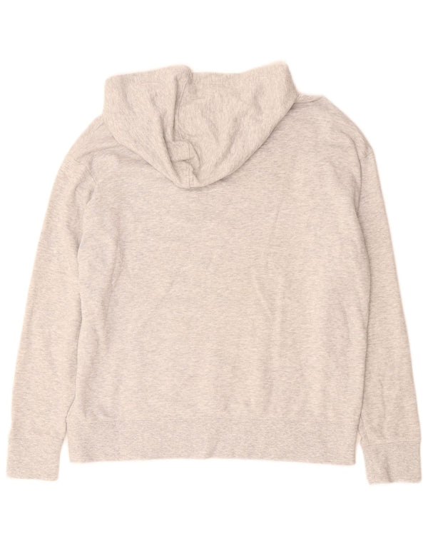 CHAMPION Γυναικεία γραφικά φούτερ με κουκούλα UK 14 Βαμβακερό ύφασμα μεσαίου γκρι