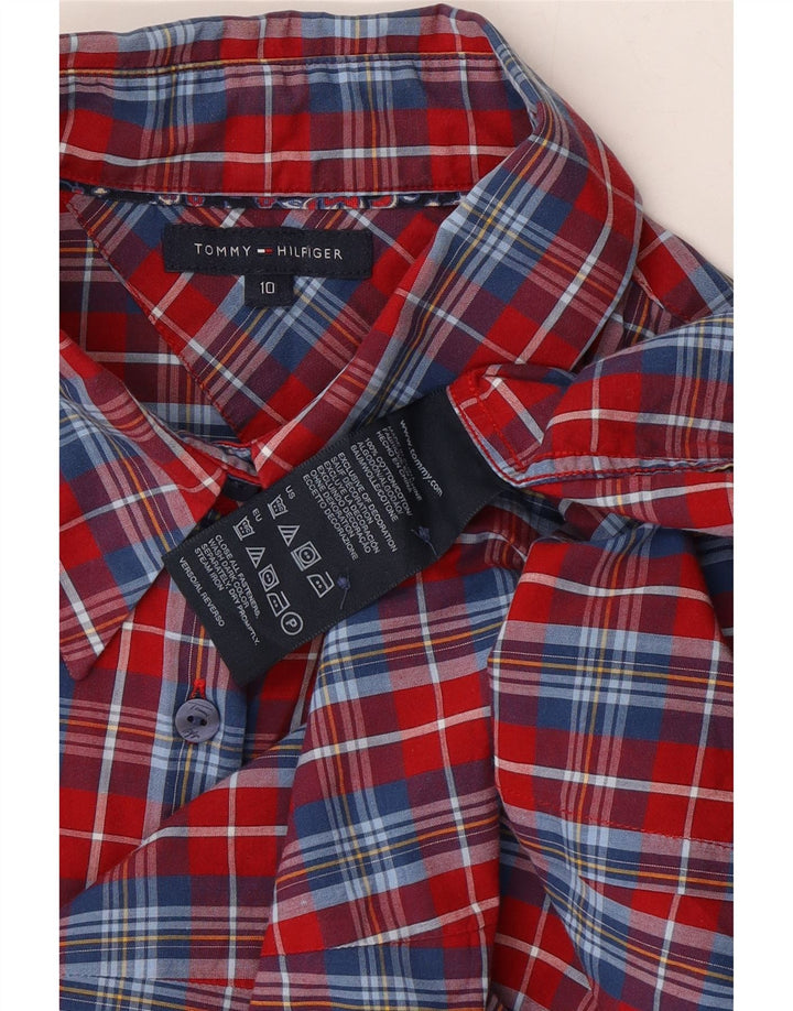 TOMMY HILFIGER Womens Shirt US 10 Large Red Check Cotton Vintage Tommy Hilfiger and Second-Hand Tommy Hilfiger from Messina Hembry 