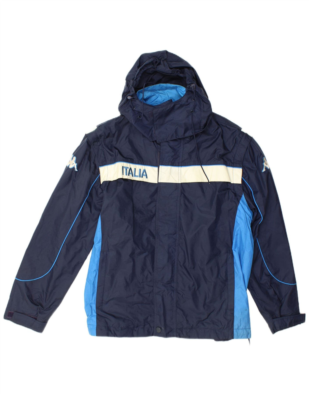 Ανδρικό γραφικό τζάκετ αντιανεμικό Kappa 40 UK 40 Large Navy Blue Colourblock