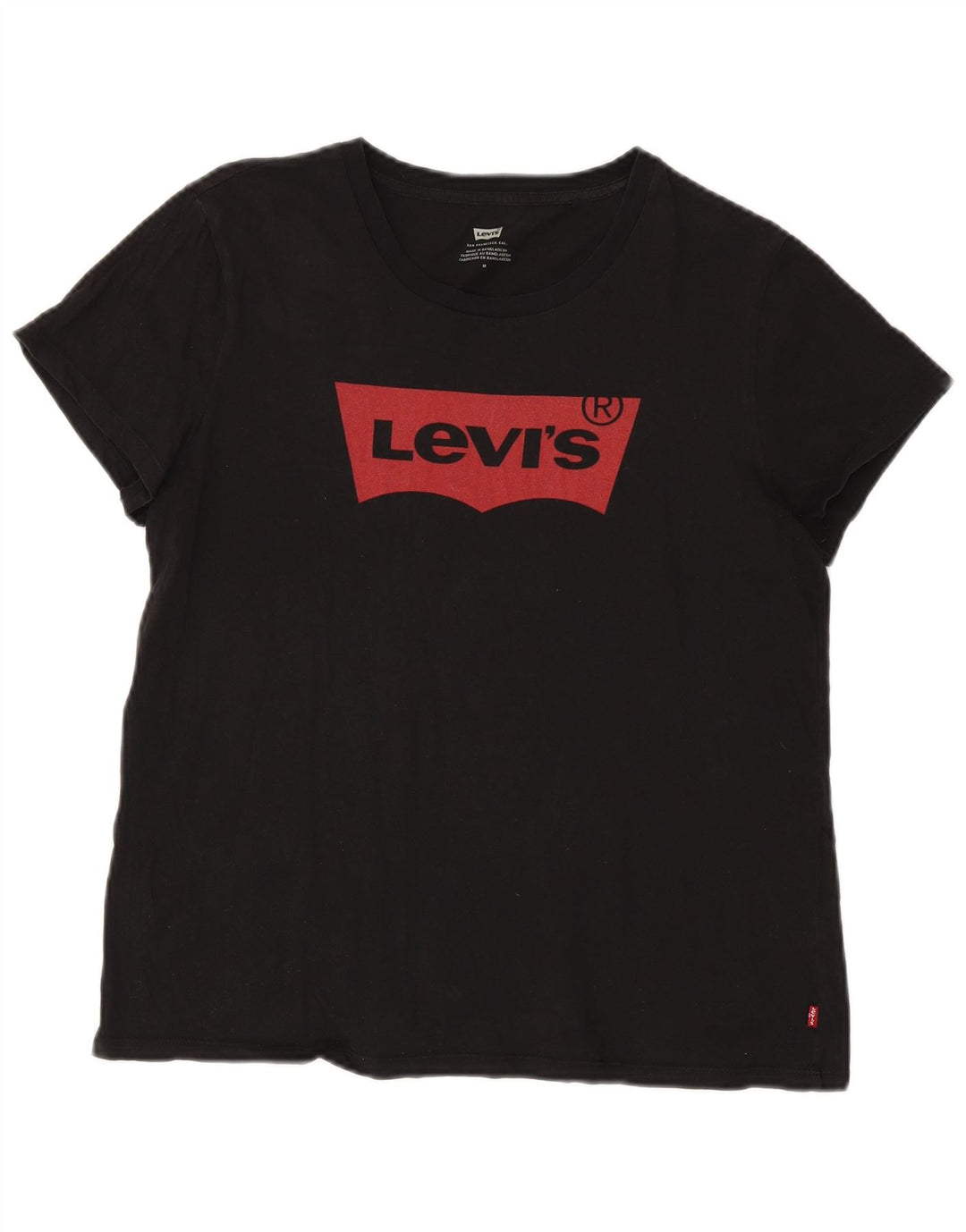 Γυναικείο γραφικό μπλουζάκι Levi's Oversized Top UK 14 μεσαίο μαύρο βαμβακερό