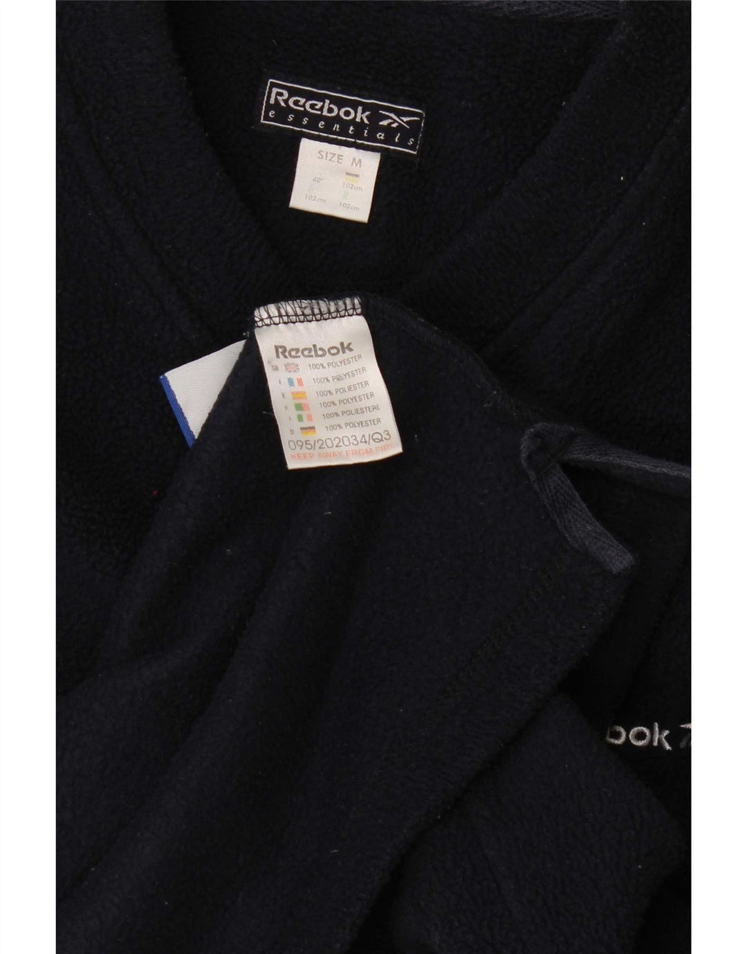 Reebok Mens Fleece Jumper Medium Navy Blue Polyester