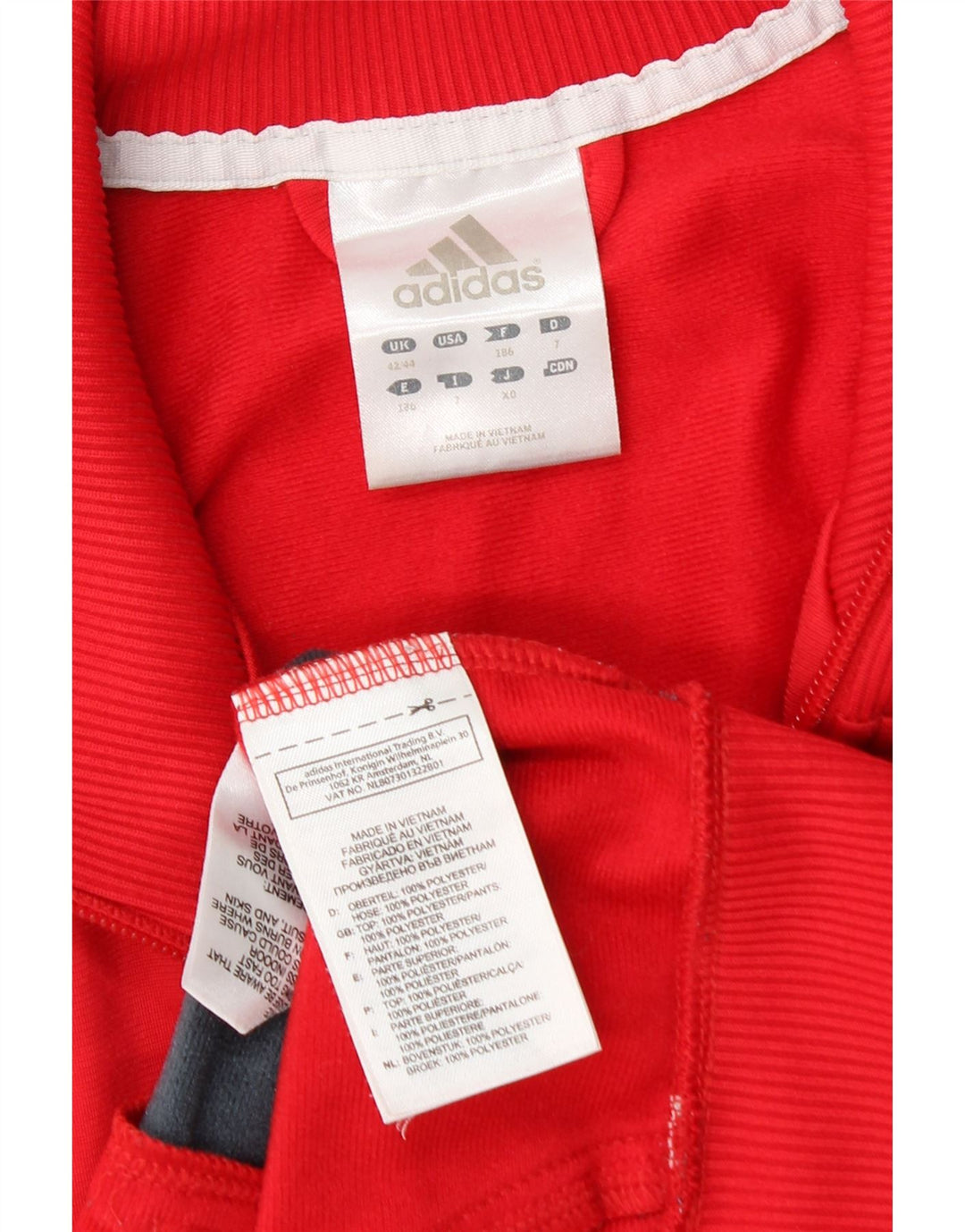 Ανδρική φόρμα ADIDAS Top Jacket UK 42/44 Large Red Colourblock Πολυεστέρας