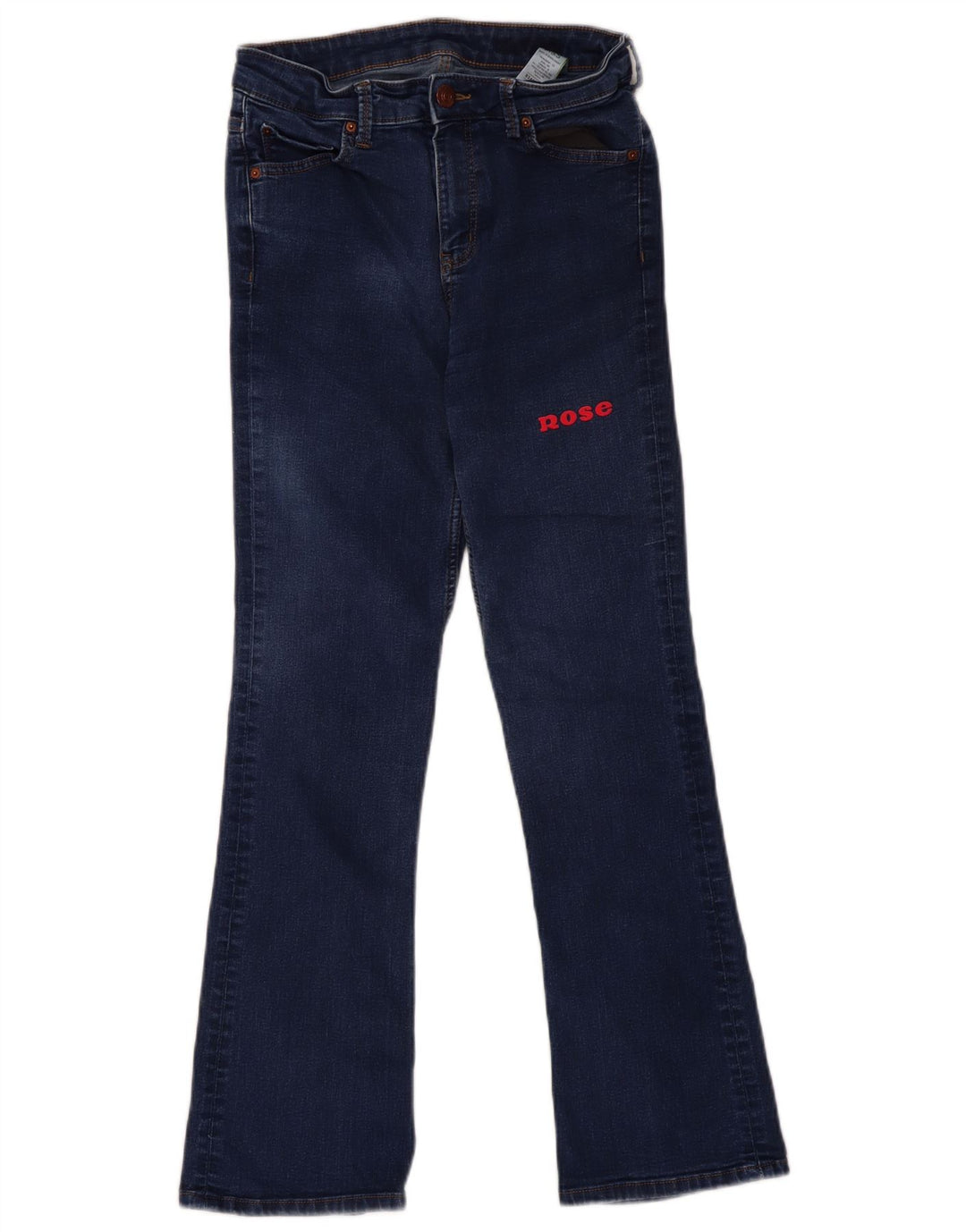 Marks & Spencer Γυναικεία ροζ μποτάκια τζιν UK 12 Medium W32 L29 Blue Cotton