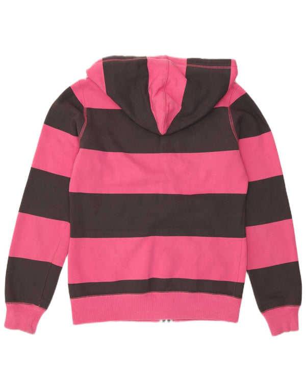 Γυναικείο πουλόβερ Nike με φερμουάρ UK 10 ροζ βαμβακερό ριγέ