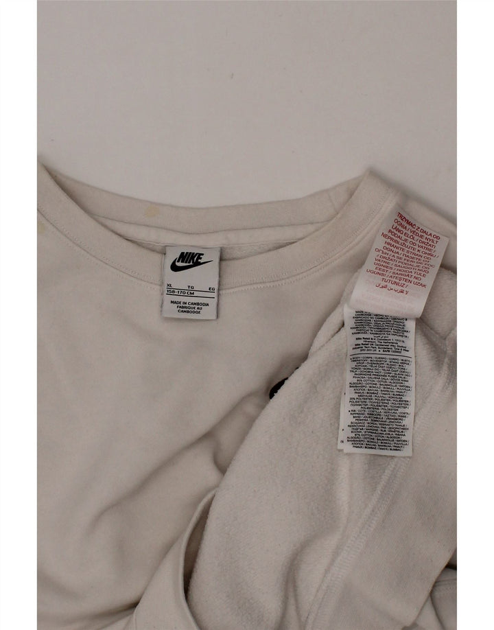 NIKE Boys Sweatshirt Jumper 13-14 Years XL  Grey Cotton Vintage Nike and Second-Hand Nike from Messina Hembry 