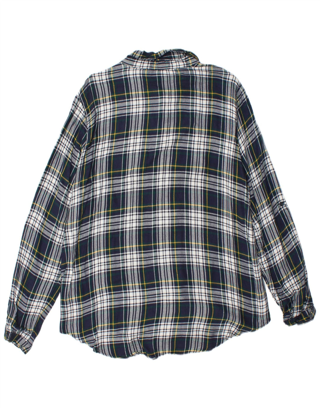EDDIE BAUER Γυναικείο φανελένιο πουκάμισο UK 18 XL Navy Blue Check Viscose