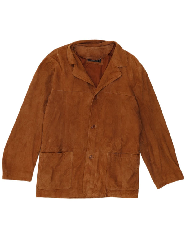 Vintage Ανδρικό Suede Jacket UK 38 Medium Brown Δερμάτινο