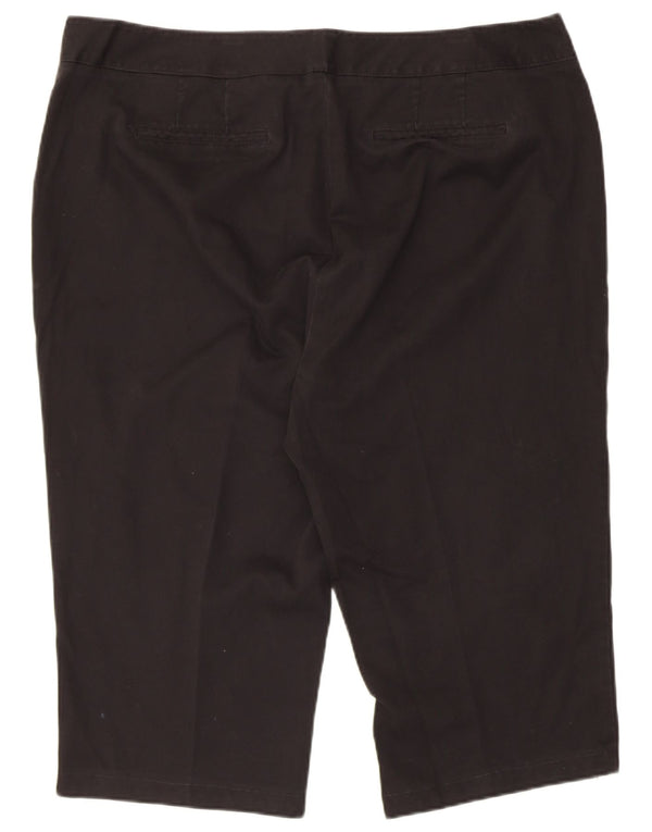 DOCKERS Womens Capri Trousers US 20 2XL W40 L19 Black Cotton