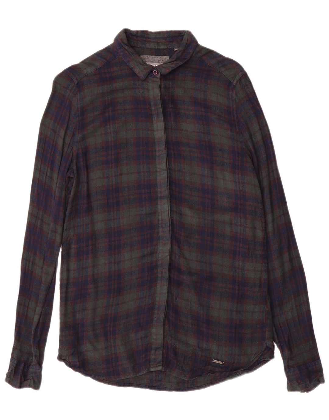 Superdry γυναικείο φανελένιο πουκάμισο UK 6 XS Navy Blue Check
