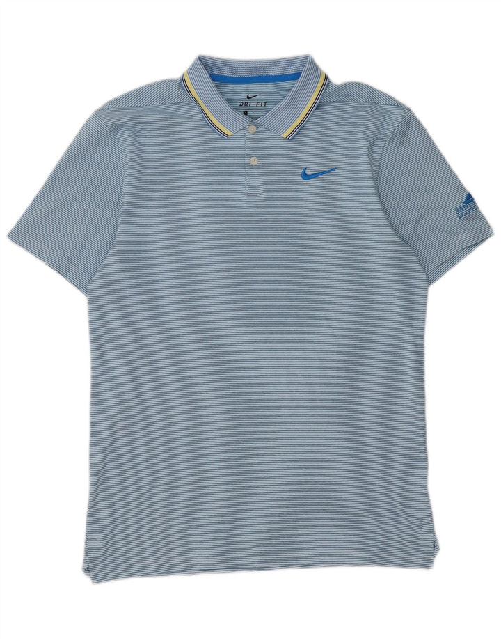 Ανδρικό μπλουζάκι πόλο Nike Dri Fit Μικρό μπλε ριγέ πολυεστέρα