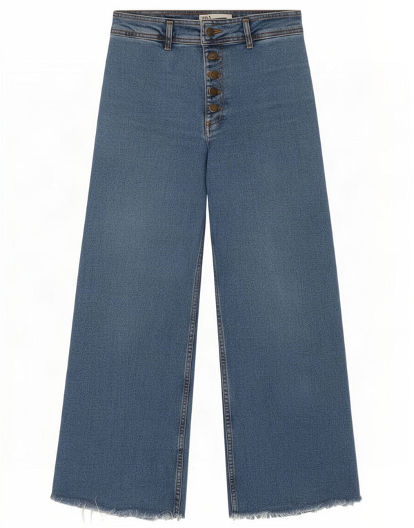 Zara Γυναικείο Ψηλόμεσο Φαρδύ Τζιν EU 38 Small W28 L28 Μπλε