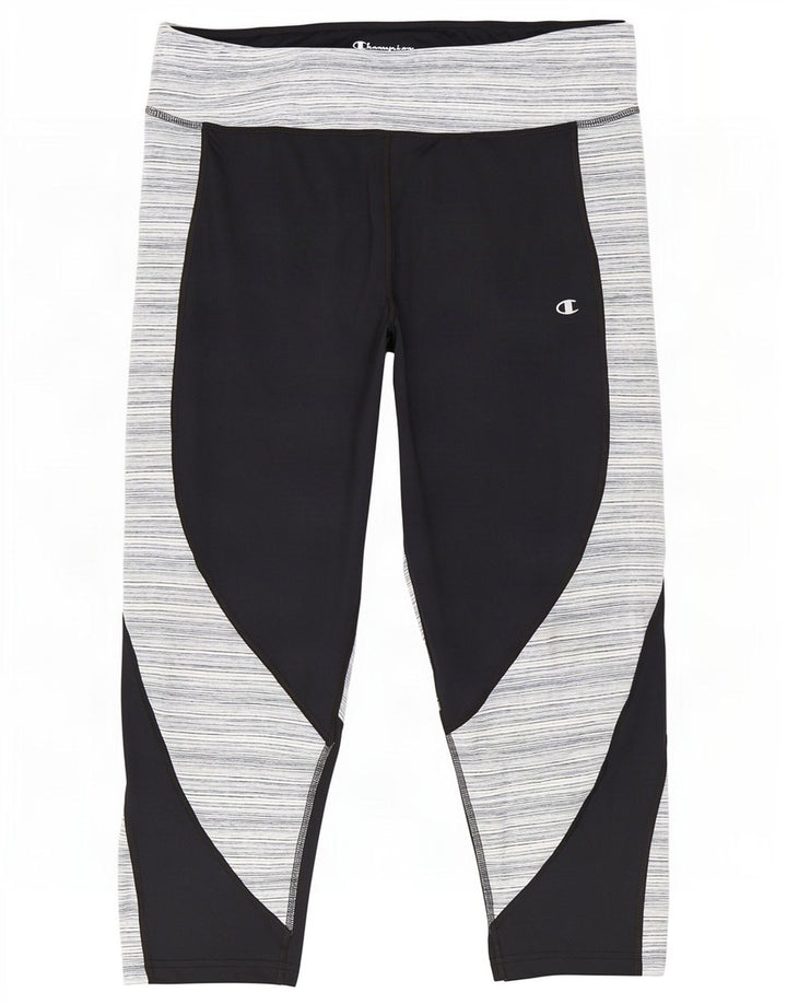 Champion Γυναικεία κολάν Capri UK 20 2XL Μαύρος πολυεστέρας με ρίγες