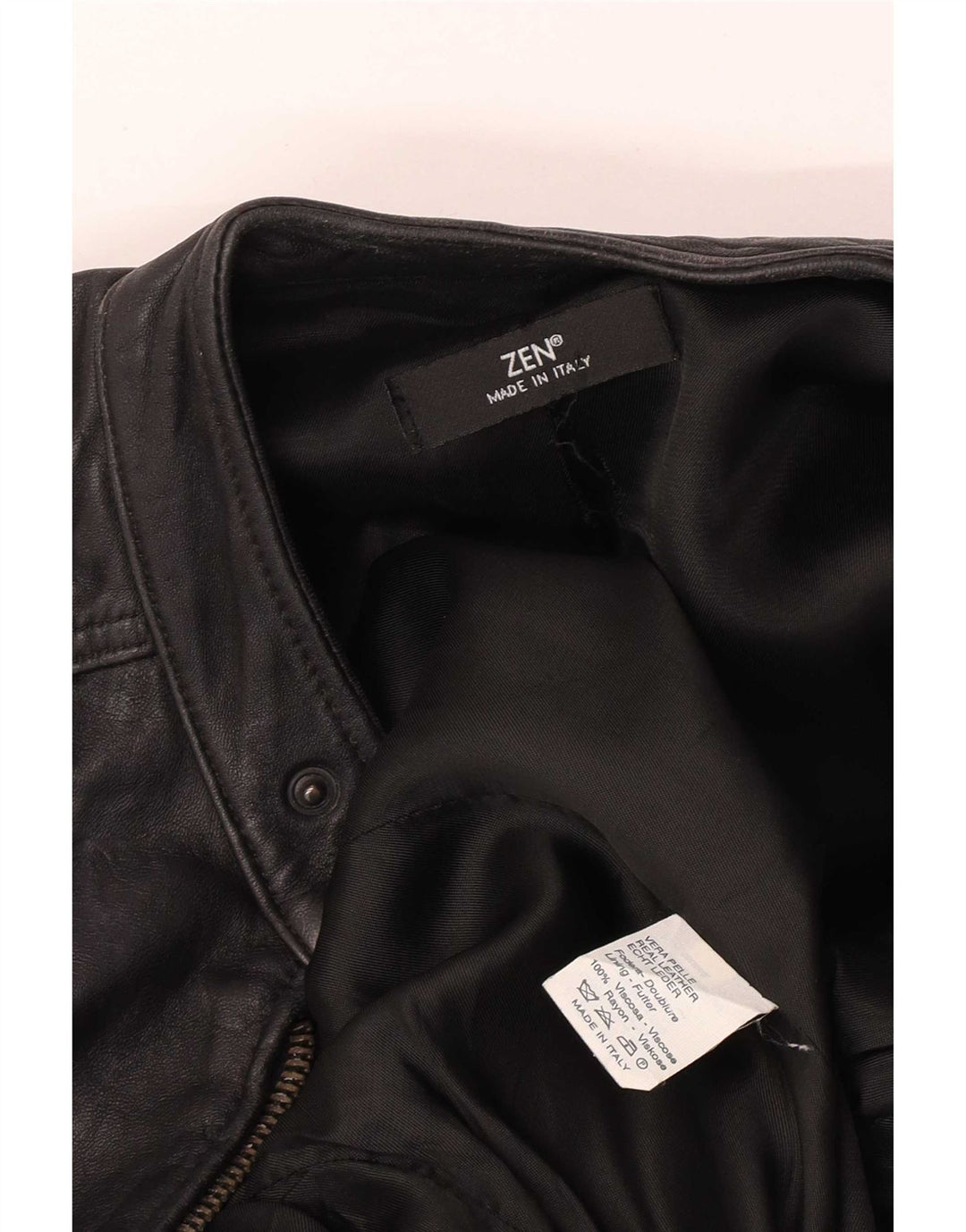 Zen Ανδρικό Δερμάτινο Μπουφάν EU 50 Medium Μαύρο Δερμάτινο