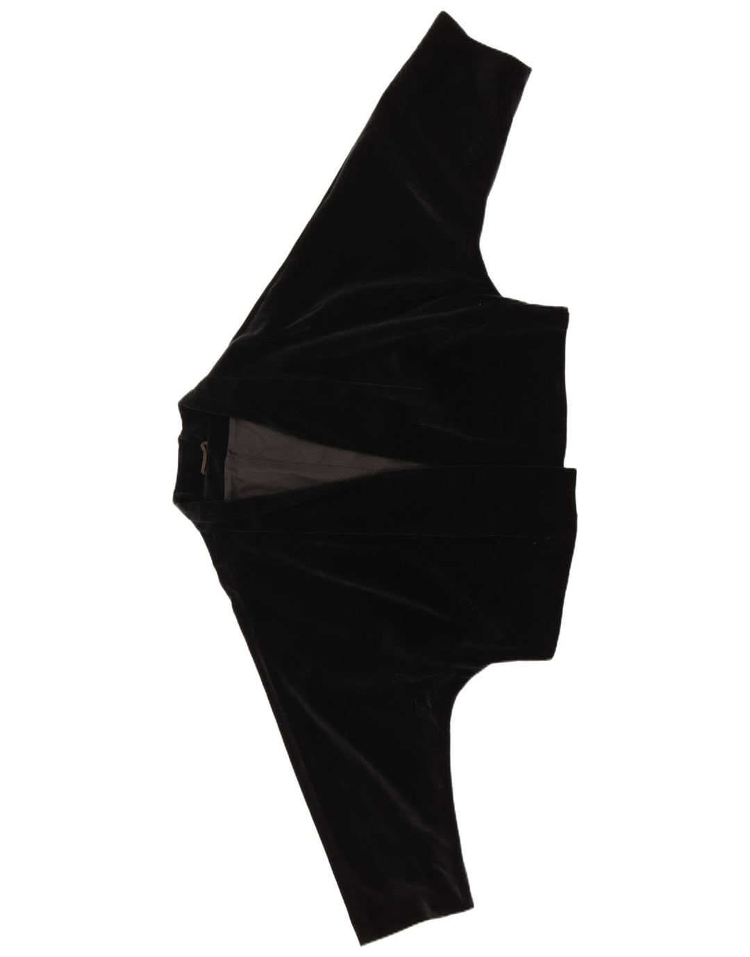 Max Mara Γυναικείο Oversized Open Velvet Blazer Jacket UK 12 Medium Black