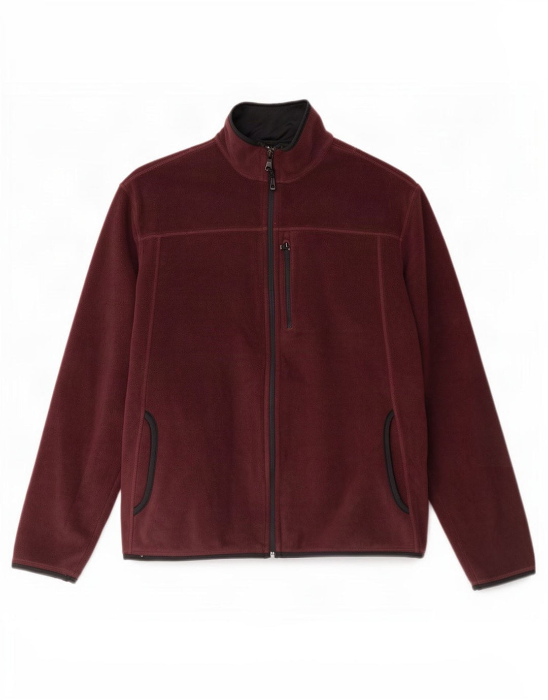 Marks & Spencer Ανδρικό Fleece Jacket UK 40 Large Burgundy Polyester