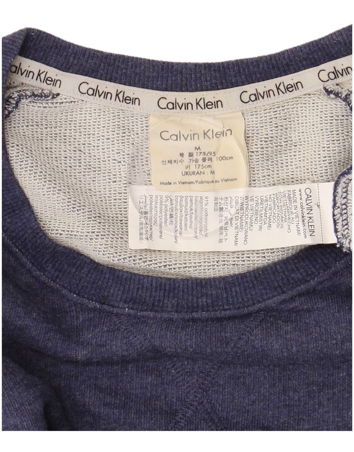 CALVIN KLEIN Ανδρικό γραφικό φούτερ Jumper Medium Navy Blue Colourblock