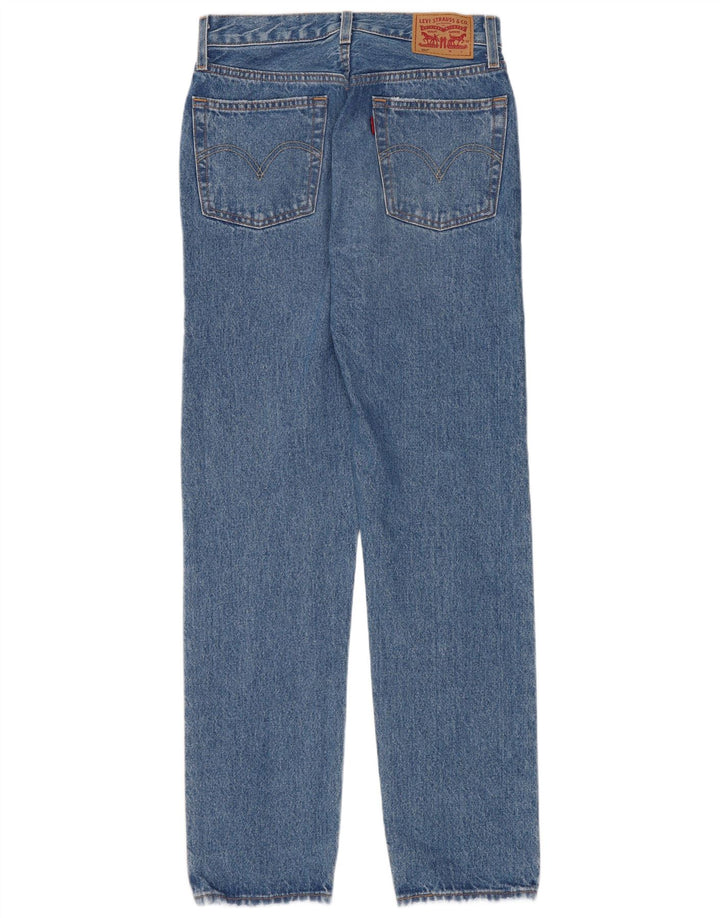 Levi's Womens 501 Straight Jeans W26 L30 Blue Cotton