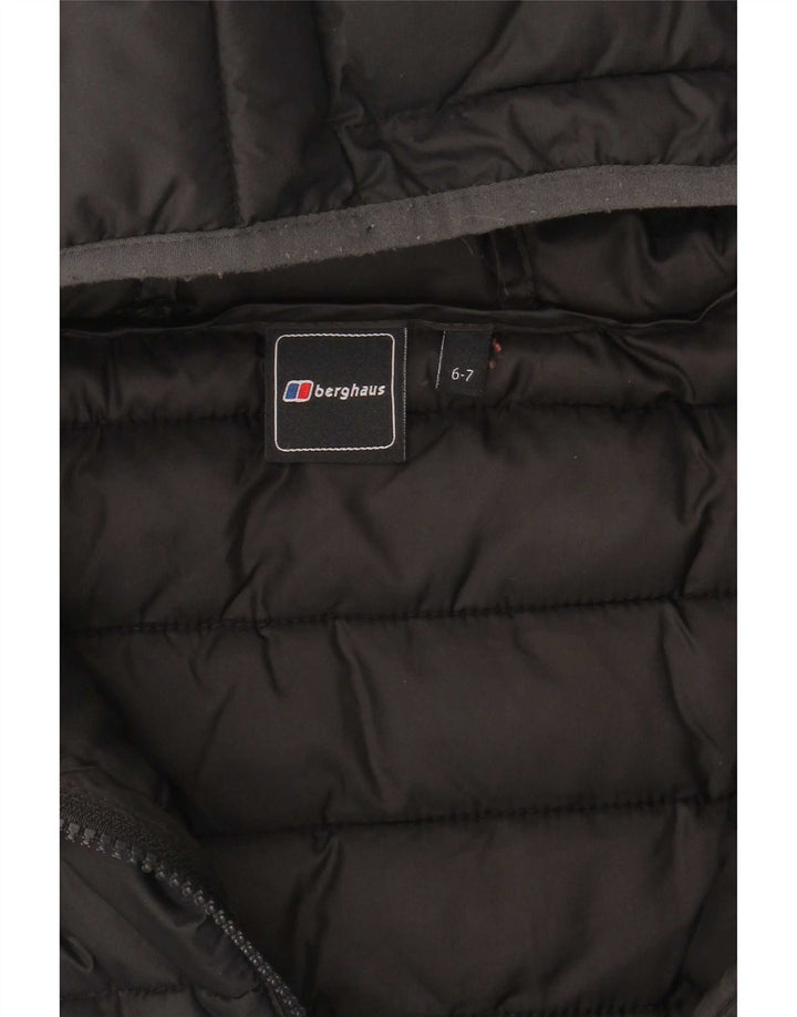 Μπουφάν Berghaus Boys Hooded Gadded Jacket 6-7 Years Black Polyester