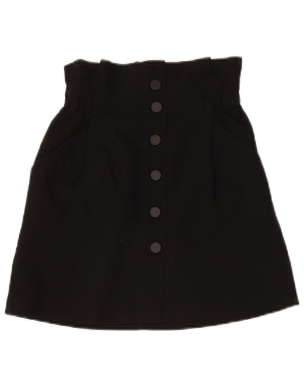 Zara Γυναικεία Μίνι Ψηλόμεση Φούστα XS W24 Μαύρη Πολυεστέρας