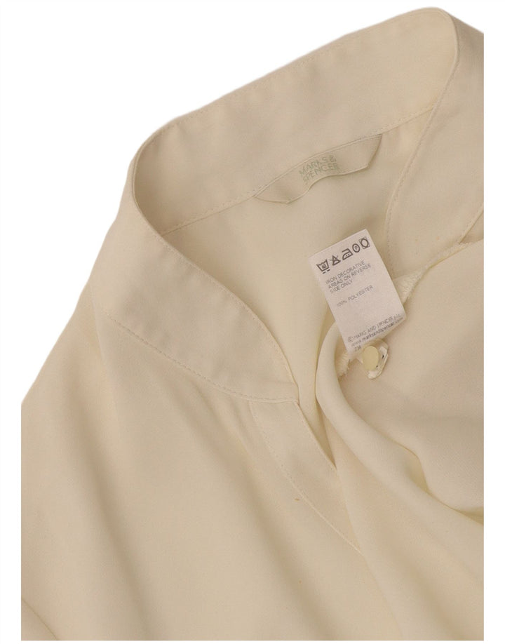 Marks & Spencer Γυναικεία Μπλούζα Τοπ UK 16 Large Off White Floral Πολυεστέρας
