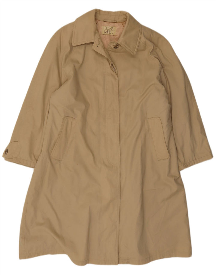 ELENA MIRO Γυναικείο Oversized Πανωφόρι UK 16 Large Beige Βαμβακερό