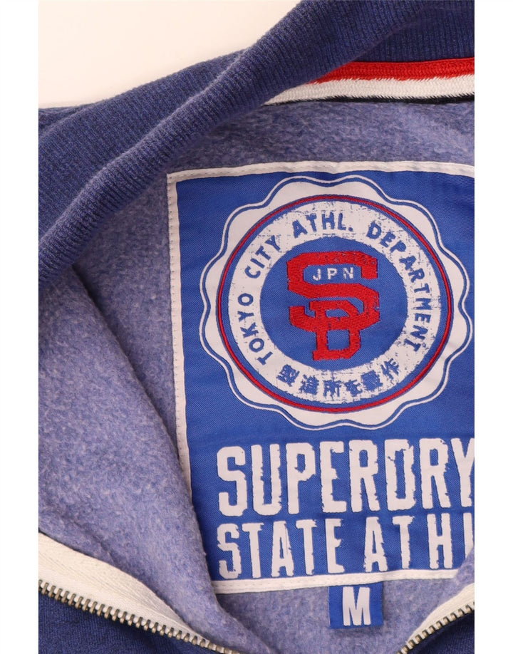 Superdry Ανδρική φόρμα φόρμας με γραφικό φόρεμα Μπουφάν με μεσαίο ναυτικό μπλε βαμβακερό
