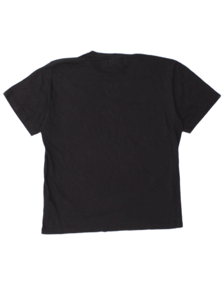 Lotto Ανδρικό T-Shirt Top μεγάλο μαύρο βαμβακερό