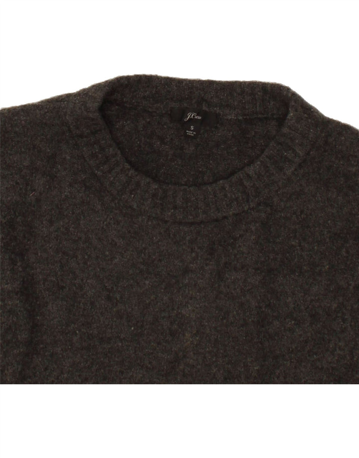 J. CREW Womens Oversized Crew Neck Jumper Sweater UK 10 Small Grey Nylon Vintage J. Crew and Second-Hand J. Crew from Messina Hembry 