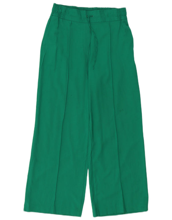 Marks & Spencer Γυναικεία φαρδιά παντελόνια Chino UK 12 Medium W32 L30 Green