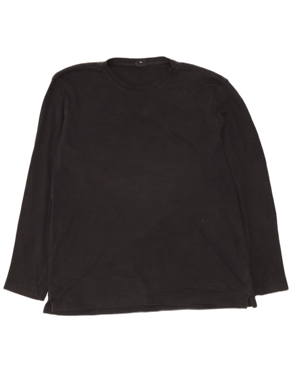 Ανδρικό μπλουζάκι HUGO BOSS Μακρυμάνικο XL Μαύρο βαμβακερό