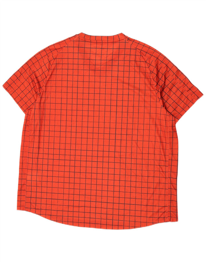 Ανδρικό μπλουζάκι Nike Dri Fit Top 2XL πορτοκαλί τσεκ πολυεστέρα