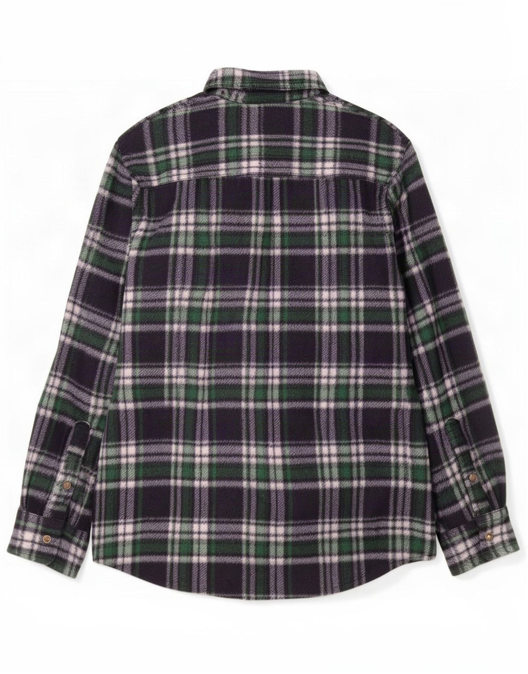 Vintage Ανδρικό πουκάμισο Fleece XL Navy Blue Check Polyester