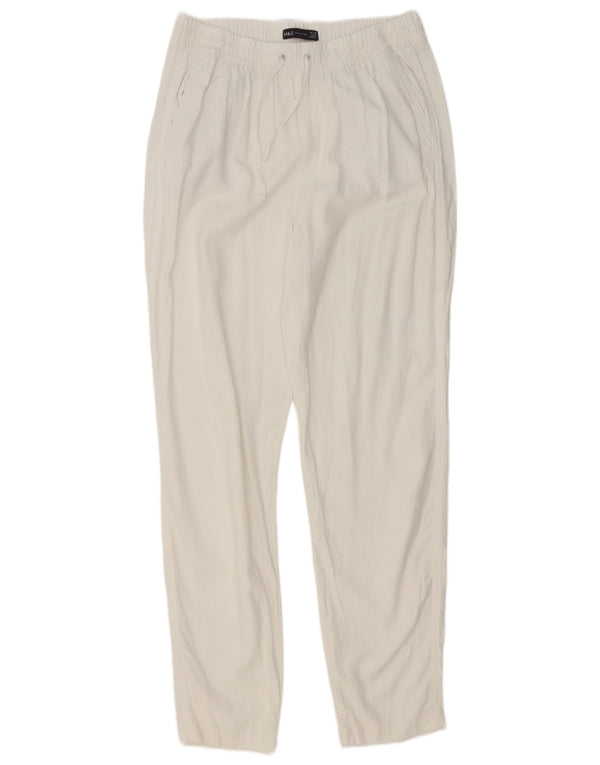 Marks & Spencer Γυναικεία κωνικό παντελόνι Chino UK 14 Large W32 L31 White