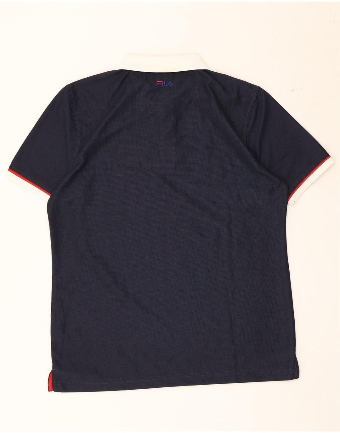 Ανδρικό πουκάμισο πόλο Fila Μεγάλο μπλε Navy Colorblock Πολυεστέρας