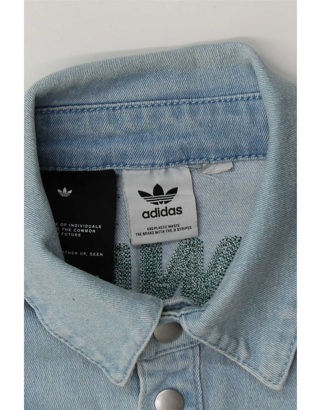 Ανδρικό κοντομάνικο τζιν πουκάμισο Adidas μεσαίο μπλε