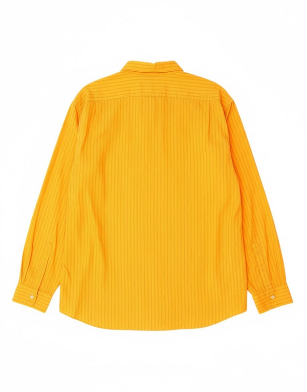 Vintage ανδρικό πουκάμισο 44/45 2XL πορτοκαλί βαμβακερό ρίγες