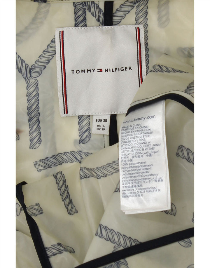 Tommy Hilfiger Γυναικείο γραφικό αδιάβροχο UK 10 Small Off White Πολυουρεθάνη