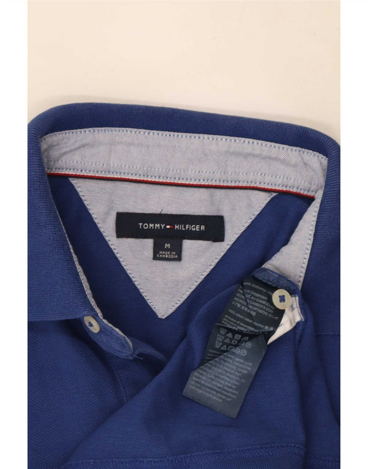 Ανδρικό μπλουζάκι πόλο Tommy Hilfiger, μεσαίο μπλε βαμβακερό