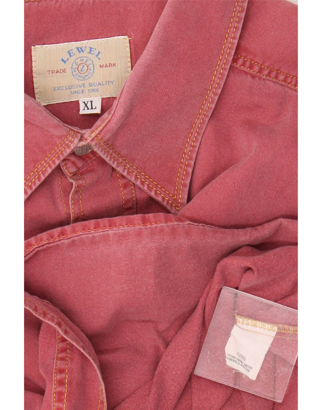 Vintage Ανδρικό Τζιν Πουκάμισο XL Ροζ Βαμβακερό