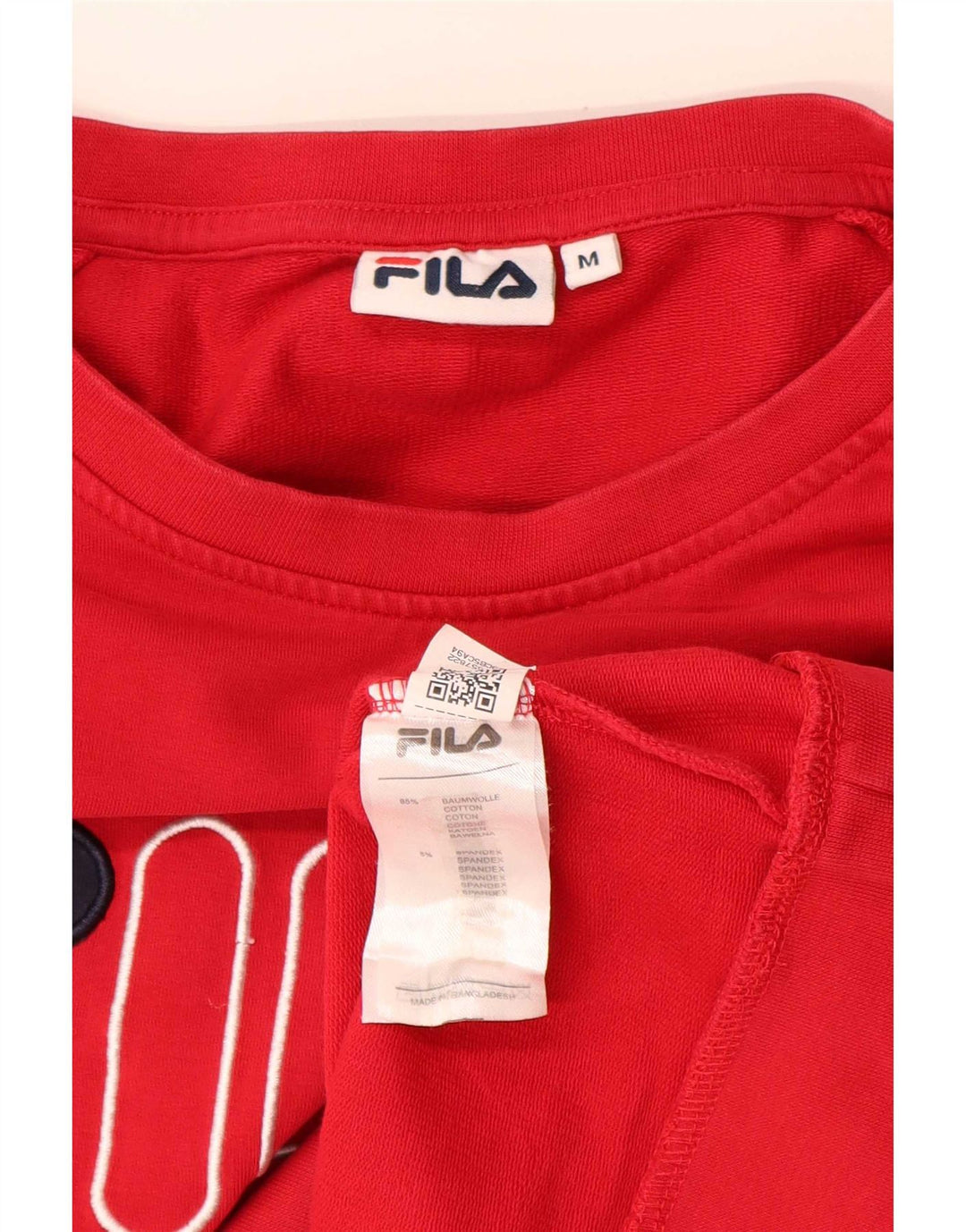 Ανδρικό γραφικό φούτερ Fila, μεσαίο κόκκινο βαμβακερό