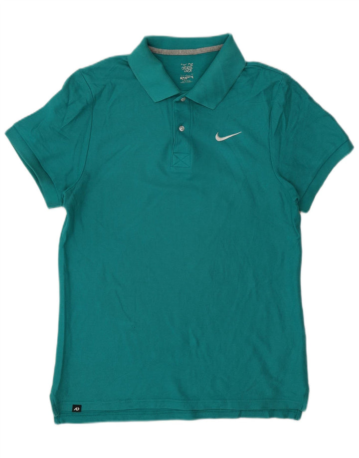 Ανδρικό μπλουζάκι πόλο Nike, μικρό τιρκουάζ βαμβακερό