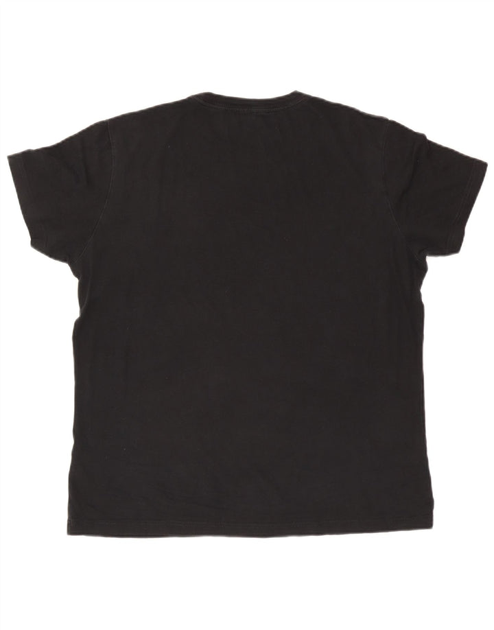 Ανδρικό γραφικό T-Shirt Diesel Top μεγάλο μαύρο βαμβακερό