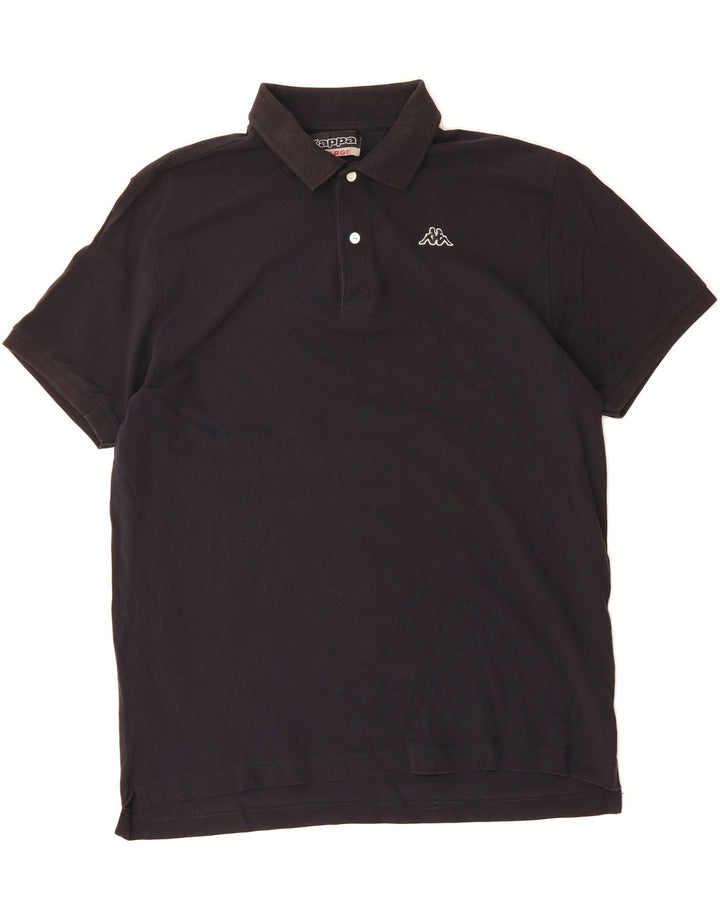 KAPPA Mens Polo Shirt XL Black Cotton Vintage Kappa and Second-Hand Kappa from Messina Hembry 
