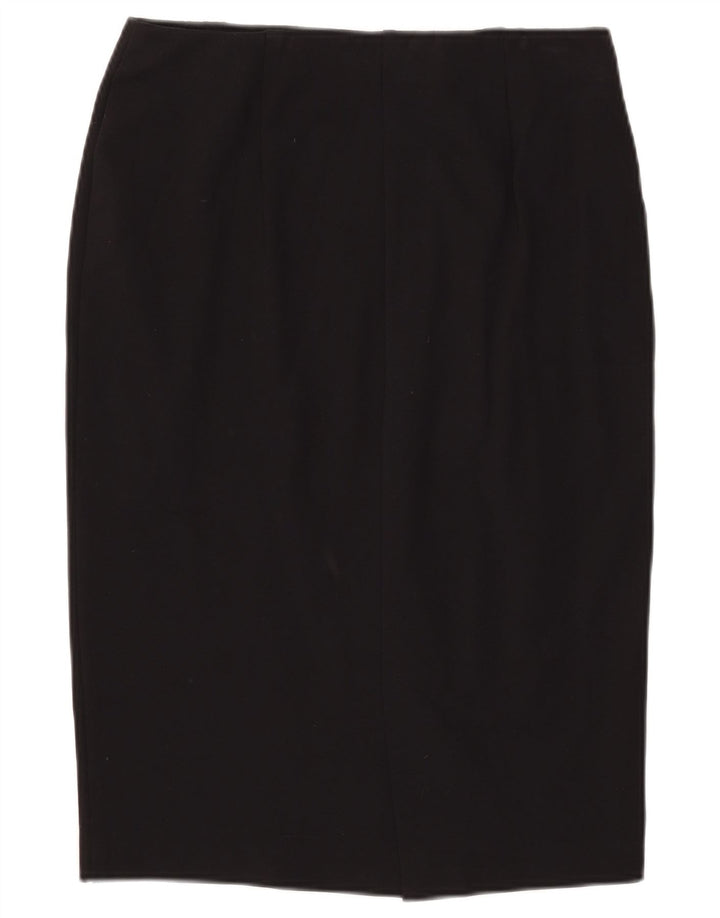 Marks & Spencer Γυναικεία Pencil Φούστα UK 12 Medium W34 Black Viscose