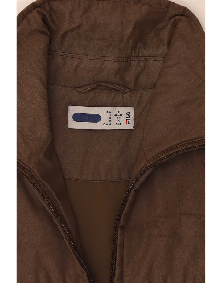Fila Γυναικείο μπουφάν UK 10 Small Brown Πολυεστέρας