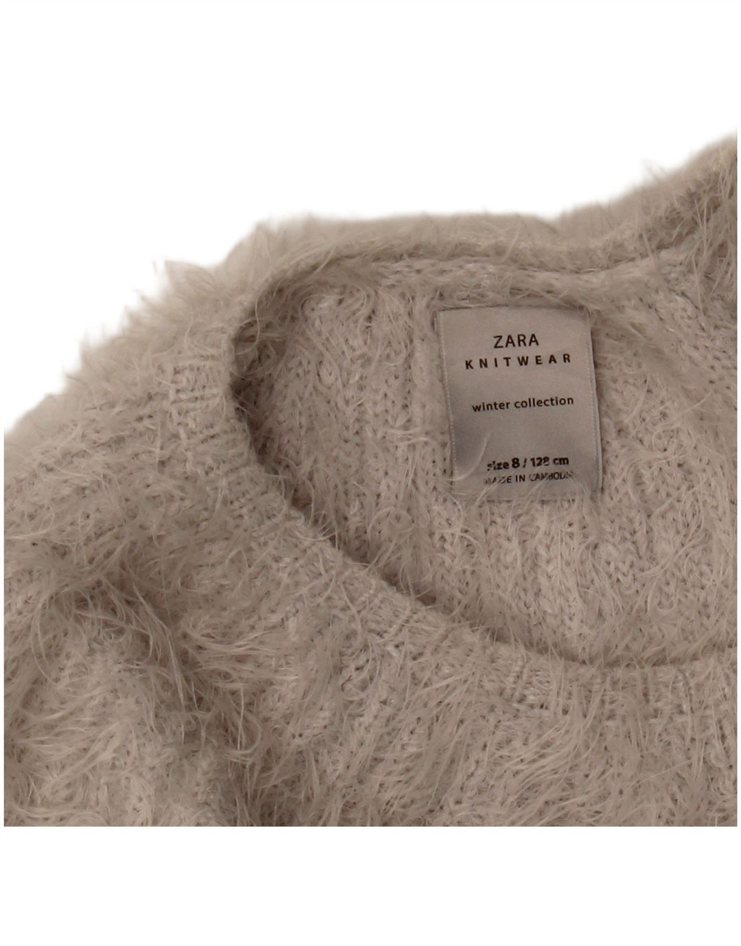Πουλόβερ ZARA Girls Boat Neck Jumper 7-8 Years Grey